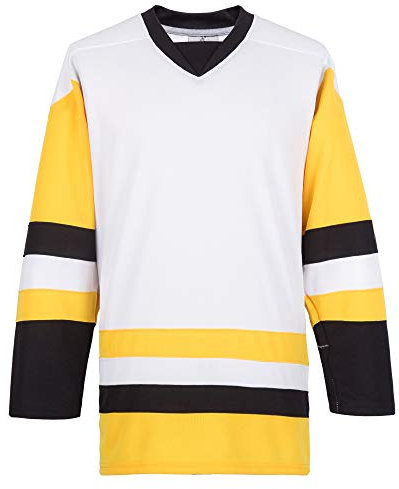 Ealer H900 Serie Eishockey-Trikot für Herren und Jungen – Erwachsene und Jugendliche, Junior - Weiß - Mittel