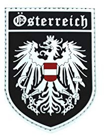 Österreich Wappen Österreichische Leuchten im Dunkeln Flagge Airsoft Klettverschluss PVC-Patch
