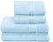 GLAMBURG Ultra Soft 4er-Pack Handtuch-Set, Baumwolle, enthält 2 übergroße Badetücher 70 x 140 cm, 2 Handtücher 50 x 90 cm, für den täglichen Gebrauch, kompakt und leicht — Himmelblau