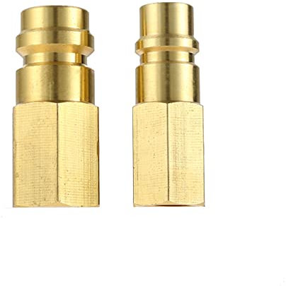 gohantee R12 R22 R502 Schraube auf R134A Fast Conversion Adapter Ventiladapterschalter, R12 auf R134A Quick Connector Conversion Kit, High/Low Side 1/4 SAE (7/16-20 Gewinde) Anschlüsse