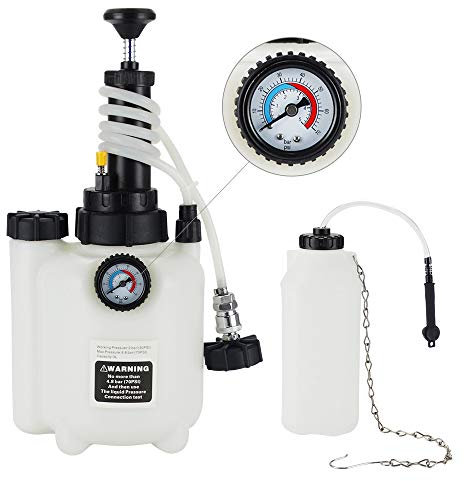 Anesty Purgeur de Frein, 3L Kit Purge Purgeur de Freins, Purgeur de Liquide de Frein Voiture et d’Embrayage avec 1L Bouteille de Collecte et Adaptateur Universel E20