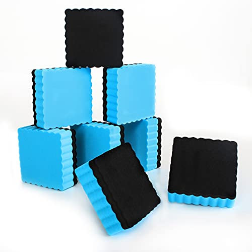 8 Pcs Whiteboard Löscher,Klein Whiteboard Schwamm Schwarz Filz,Blau Quadrat Whiteboard Wischer, Whiteboard Reiniger Eraser für Whiteboard Flipchart Pinnwänden Tafel