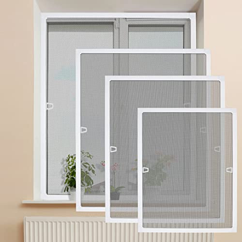 Asina Mosquitera de aleación de aluminio con marco, no es necesario taladrar ni atornillar, blanco, 120 x 140 cm