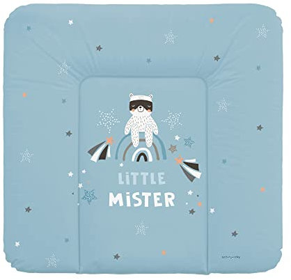 Schnucky Wickelauflage - weiche Baby Wickelunterlage, Wickeltischauflage, wasserdicht und abwaschbar, für Wickeltisch/Wickelkommode geeignet. [75 x 72 cm, Herr]