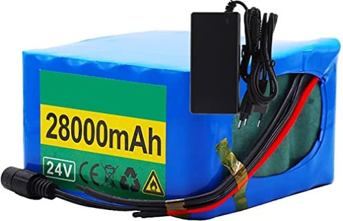 stdpcxz Electric Bicycle Lithium-Ion Battery 24V 28AH Electric Bike Battery, for E- Scooter/Go Kart Mountain Bicycle Electric Bike Bicycles Folding, with Charger 25.2V 24V 28Ah