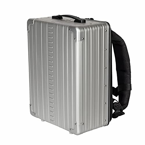ACTICASE Business Rucksack aus Aluminium - Schützt deinen Laptop | Bequem und Atmungsaktiv (Large 17