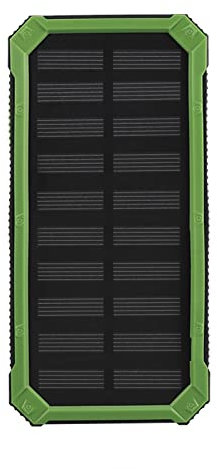 Asixxsix Solar Power Bank, Tragbares Ladegerät, Power Bank, 20000 MAh, Große Kapazität, Schnelllade-Akku, DIY-Kit, Dual-USB-Solar-Mobile-Power-Bank-Hülle für Zuhause, Reisen, Camping, Wandern(Grün)