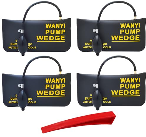 WANYI Montagekissen Luftkissen von 300KG TPU Fenstermontage Luftkissenheber Air Wedge Pump Montagehilfe für die Tür und Fenster Montage Tragendes Auto-Reparatur mit 2 Luftkeil