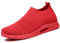 MGNLRTI Mens Casual Shoes Lightweight Athletic Slip on Trainers Breathable Walking Jogging for Sneakers Gym Fitness Sports Red Mens Size 10 UK(Label Size:45)