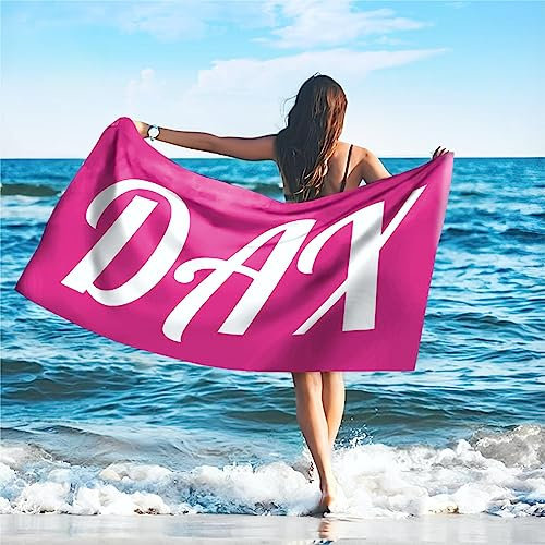 SearchI Personalisiertes Strandtuch mit Namen 76x152cm Kein Sand Schnell Trocknendes Badetuch Mikrofaser Strandtuch Personalisierte Geschenke für Fitness,Reisen,Strand,Sauna,Outdoor(Reines Rosa)