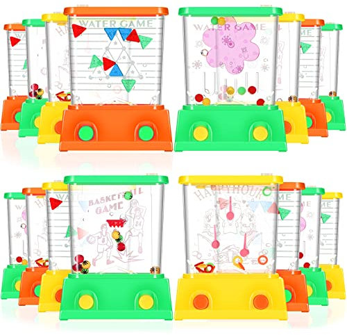 Hestya 16 Stück Handheld Wasserspiele Mini Wasser Ring Spiele Wasser Flipper Lustige Handheld Wasserwurfspiele Geduldsspiele für Geburtstag Mitgebsel Adventskalender Füllung, ohne Wasser (Stilvoll)