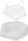 POPETPOP Kaninchentoilette Keramik- Hasen- Käfig Pet Toilettentopf Trainer Ecktoilettenbox Dreieckiger Töpfchentrainer Hamster Toilette Häschen Töpfchen Tablett Weiß Kaninchenkäfig Groß