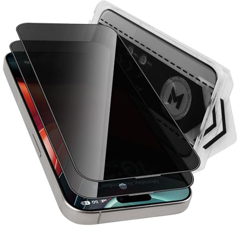 MONASAY for iPhone 15 Glass Screen Protector [1 Pack][Camera Lens Protector][Easy Installation] HD tempered screen Film with Frame Full Coverage Case Friendly