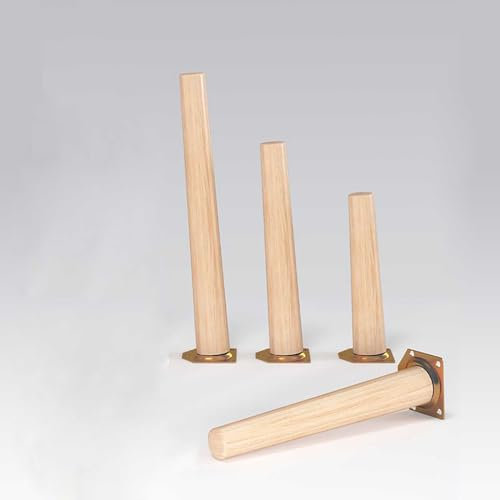 4 Stück Ersatz Tischfuß für Sofa/Couch/Lounge/Stuhl/Schreibtisch/Schrankfüße Schräge,Holz Tischbeine aus massivem Naturholz (40CM,4pcs-Tilt)