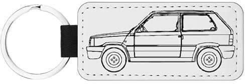 Porte-clés adapté pour voiture panda vintage première série, Blanc, Taille Unique
