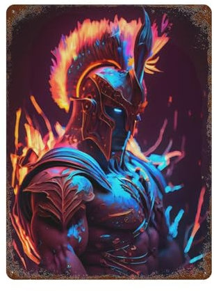 FUCIIhUUN Noen Ares Poster, Wanddekoration, Kunst, Metallblechposter, moderne Heimdekoration, Kunst, Metallposter, Hausbar, Laden, Dekorationen, Vintage-Schild, Geschenk, 39,9 x 30 cm