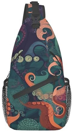 fifbird AbstractPrint Sling Bag Schultertasche, Rucksack, Reisen, Wandern, Brusttasche für Herren und Damen, siehe abbildung, One size