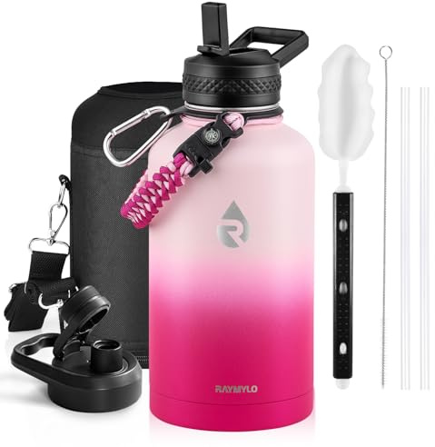 RAYMYLO 2L Insulated Water Bottle, Triple Wall Vacuum Stainless Steel