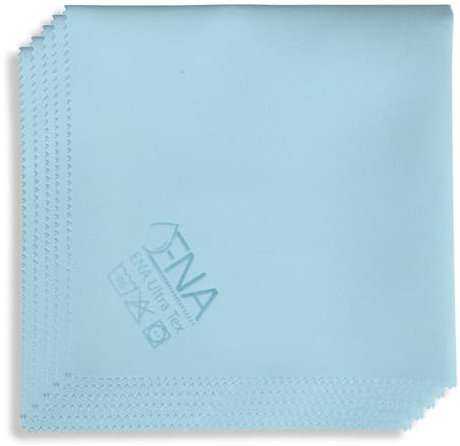 ENA Bayeta Microfibra PU Ultra Tex 37X37 Cms (5 Unidades) - Colores Varios - PVA Micro - Cristales sin rastros y sin Pelusas Solo Agua -para Todo Tipo de Superficies Lisas Brillantes. (Azul)