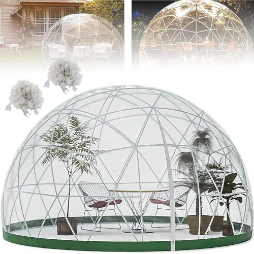 JJENXYYDS Outdoor Clear Dome Camping Cabin Bubble Zelt,4–8 Personen Iglu-Kuppel,Gartenterrasse,mit PVC-Abdeckung, Tür und Fenstern,für den Innen- und Außenbereich, Camping im Hinterhof