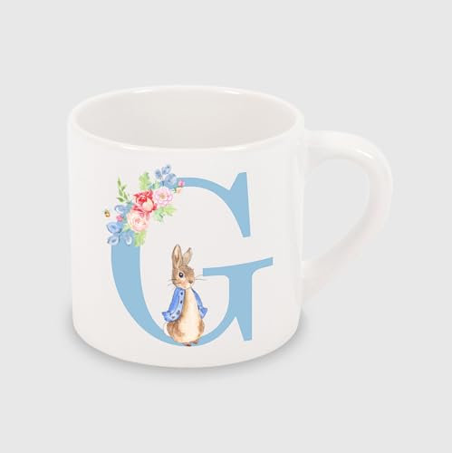 Noble & Page - Bright & Fun Mug en polymère incassable 177 ml - Bleu - Pierre Lapin - G