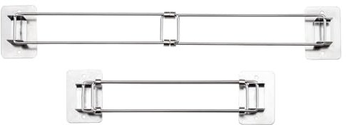 Huhudyy Barra de Almacenamiento de Esquina para Ducha de RV de 2 Piezas: Varilla de Acero Inoxidable Ajustable para Estantes de Esquina en Caravana, Longitud de 7 A 13 Pulgadas