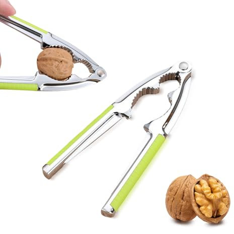 Nussknacker Walnüsse,Mit Griff Rutschfestem Walnuss Knacker,Hochwertiger Edelstahl Multifunktionaler Nußknacker,Metall Knacken Macadamianüsse Rutsch Werkzeug,für Haselnüsse Pistazien Walnussknacker