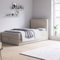 Generisch Boxspringbett NOLA MINI mit Bettkästen mitTopper T25, Einzelbett, Stauraum (Beige: Aura 01, 90 x 200 cm)
