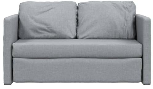 Hommdiy Bodensofa, Klappbar Bodenbett Sofa mit Schlaffunktion, Schlafsofa Schlafsessel mit Metallgestell, Klappsofa Sofabett für Wohnzimmer Schlafzimmer,Stoff Bodensofa Hellgrau