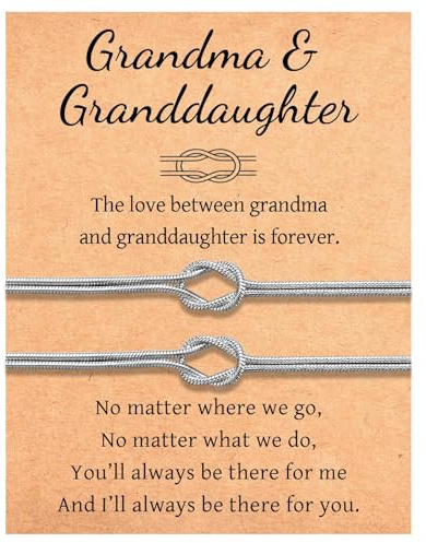 Gifts for Mum Daughter Grandma Granddaughter Auntie Niece Sister Friend | Infinity Knot Bracelets Friendship Gifts for Women, Birthday Mothers Day Christmas Presents