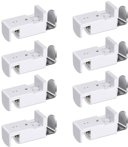 ZDNT 8 Stück Klemmträger Plissee Befestigung Ersatzteile ohne Bohren Plissee Halterung Klemmträger Befestigung Metall Plissee Klemmhalterung Plissee Ersatzteile klemmträger für Gespannt Plissee