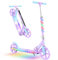 BELEEV V9 Big Wheel Scooter mit LED Leuchtet Lenker & Deck, Roller Kinder 6 Jahre mit Höhenverstellbar, ABEC-9, 200mm Räder, Tragegurt, Faltbare Cityroller Jugendliche & Erwachsene (Blue Purple)