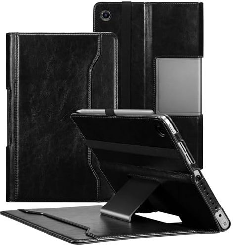 E NET-CASE Hülle für Lenovo Tab Plus (TB351FU) 11.5 Zoll 2024 Tablet, Ultraleicht Hülle mit Externem Stifthalter & Dokumentschlitze,Schwarz