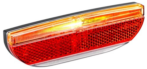 Zeekpowa Fahrradlicht Hinten LED StVZO-geprüft - Fahrradrücklicht 220°-5Cd-400m, IPX4, 20mm/<40g - LED Rücklicht Fahrrad mit E-Bike-Anschluss (6V-48V), 80mm Montageloch