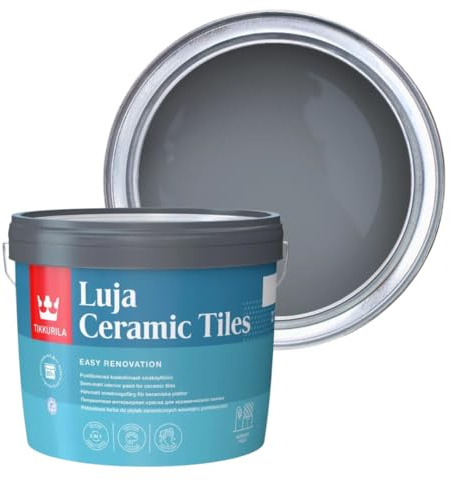 TIKKURILA Luja Ceramic Tiles - Semi-matt paint for Ceramic Tiles - Available in White & 100+ Colours (Surf S500, 3 Litres)