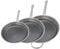 ELO 9349950 Lot de 3 Poêles 24, 28 et 32 cm en Acier Inoxydable 18-10, Poêle sans PFAS, Antiadhésive, Induction, Revêtement Antiadhésif Minéral sans PFAS, Inox 18-10, Aluminium, Gris, 24, 28 et 32 cm