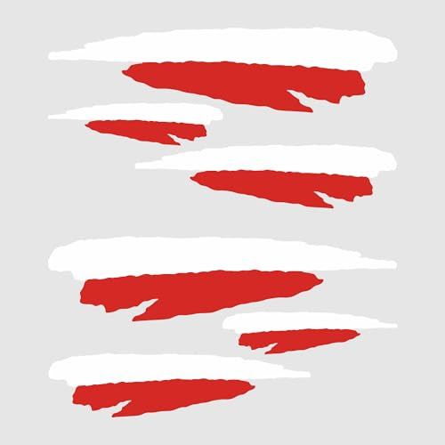 Autodomy Set 6 Aufkleber Stickers Flagge Sport Racing Tuning für Auto Motorrad Scooter Quad ATV Helm Fahrrad | Halten Sonne und Regen Stand