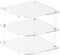 Organizador de platos, estante esquinero acrílico transparente, estante de platos de gabinete de 3 niveles, diseño apilable que ahorra espacio y estante de cocina para baño, armario, mostrador, 8.8 x