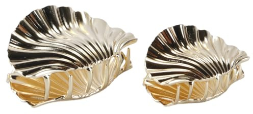 Ausi Lot de 2 pinces à cheveux coquillage, épingles à cheveux en métal tendance, accessoires sirène pour femmes et filles, parfaites pour la plupart des coiffures (doré)