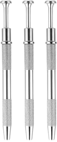 Forevat 3 Stück Piercing zange für kugeln, Piercing Kugel Aufdreher, Piercing Werkzeug Set, mit 4 Klauen Edelsteine Catcher, für Schmuck Perlen Uhren Brillen Diamanten (Silber)
