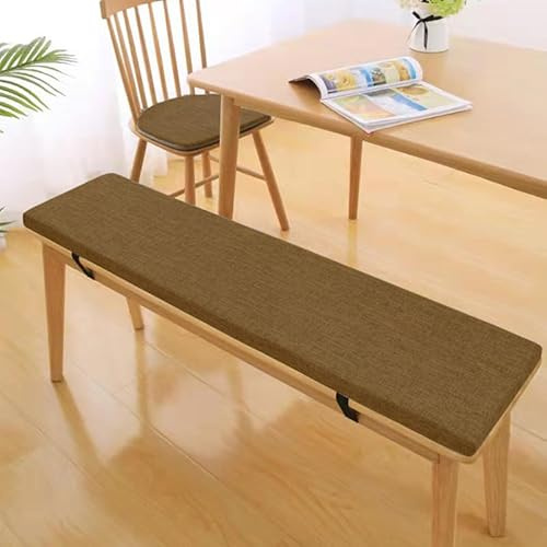 Gartenlaube mit hochdichtem Memory-Schaum-Kissen, 180 x 55 x 5 cm, waschbares Leinen, rutschfeste Bankauflage für Schuhregal, Fenster, Klavier, Esszimmer