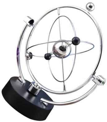 SUPVOX Orbital Perpetual Motion Science Metal Desktop Decoration Electronic Rotating Solar System Model Educational Physics Gadget for Office Home