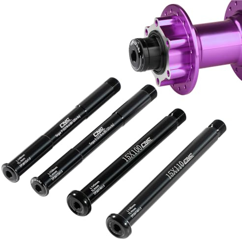 CNCLOL Fahrrad Steckachse, 15x100 mm, 15x110 mm Gabel Steckachse passend für Fox 145L, 155L und RockShox 148L, 158L. Vorderrad Steckachse als Gabel Achse Adapter für MTB, Mountainbike und BMX.158mm