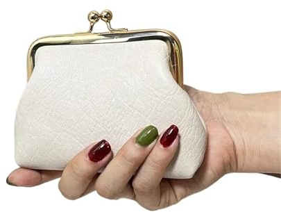 DHYUACN Münztasche Damen-Mini-Geldbörse, PU-Leder, Geldbörse, Lippenstift-Aufbewahrungstasche, Damen-Clutch-Etui(Brown)