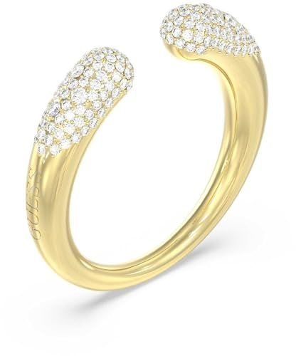 GUESS JUBR06256JWYG52 Damen Ring Edelstahl Gold weiß Zirkonia 16,6 mm Größe 52