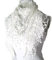 HugeStore Damen Frauen Spitze Quasten Schal Dreieckstuch Dreieckshalstuch Spitzenborte Weiß