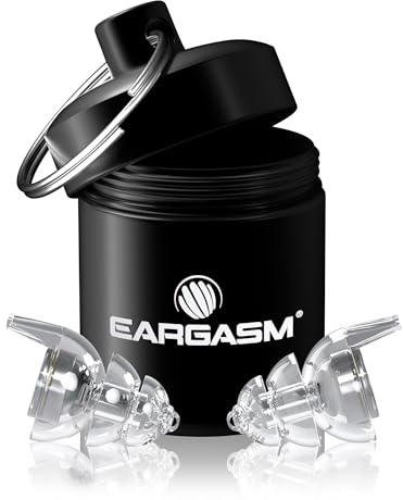 Eargasm Smaller Ears Transparent Clear Earplugs for Concerts, Festivals, Musicians, Night-Life, Motorcycle Hearing Protection - Reusable Ear Plugs for Small Ear Canals, Noise Reduction up to 21 dB
