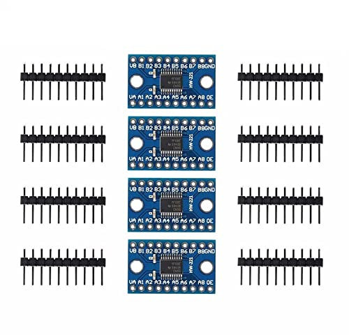 iHaospace TXS0108E 8 Kanal-Logikpegelwandler 3,3 V 5 V bidirektionaler High-Speed-Shifter Level Shifter 3.3v 5v für Arduino Raspberry Pi IIC I2C SPI (4 Stück)