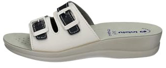 inblu Ciabatte da casa con Doppia Fascia con Fibbie, Pantofole Donna, Blu, 39 EU