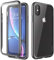 SUPCASE Unicorn Beetle Electro Series Plating Polished Metallic Slim Hybrid Full-Body Protective Case with Built-in Screen Protector Case for iPhone Xs 2018/X 2017, Black